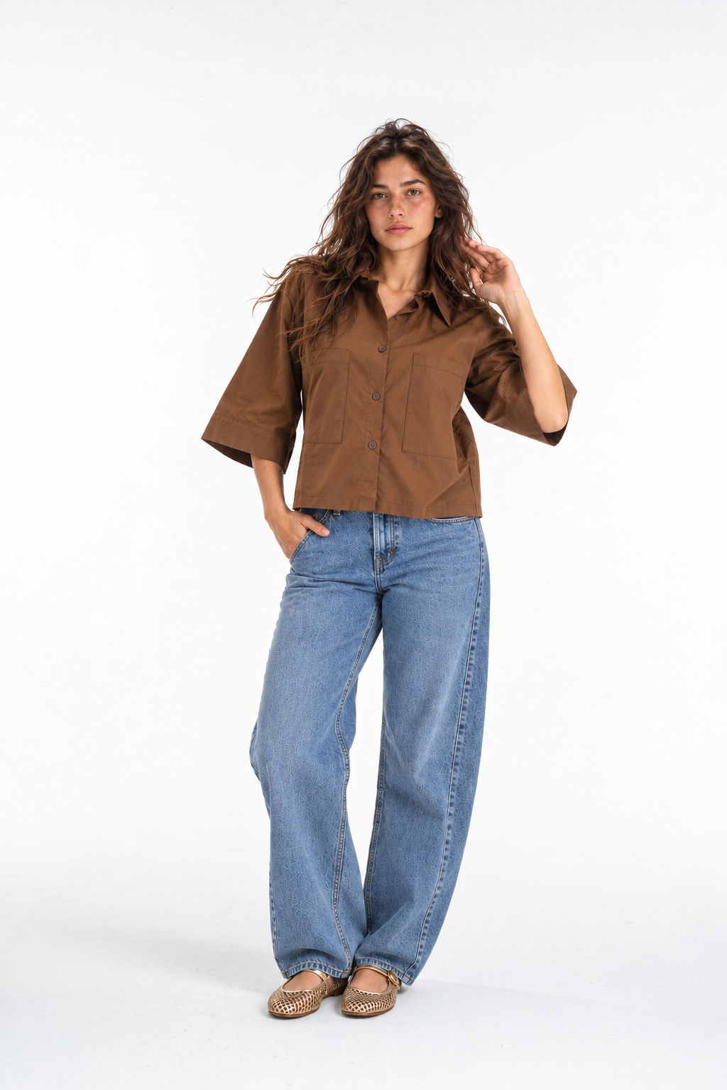 Boxy Buttoned-Up Shirt