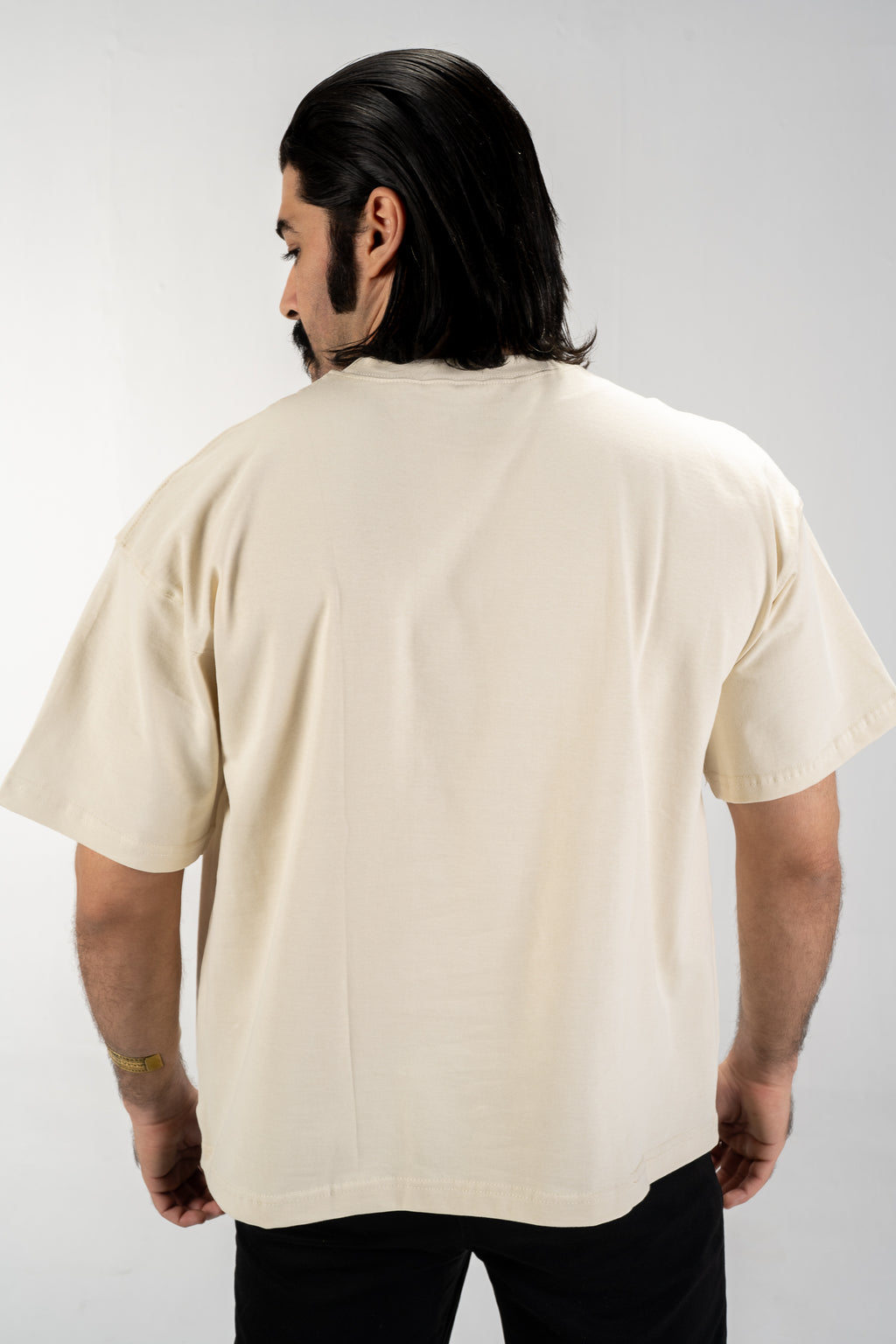 Men's Boxy T-Shirt (Beige)