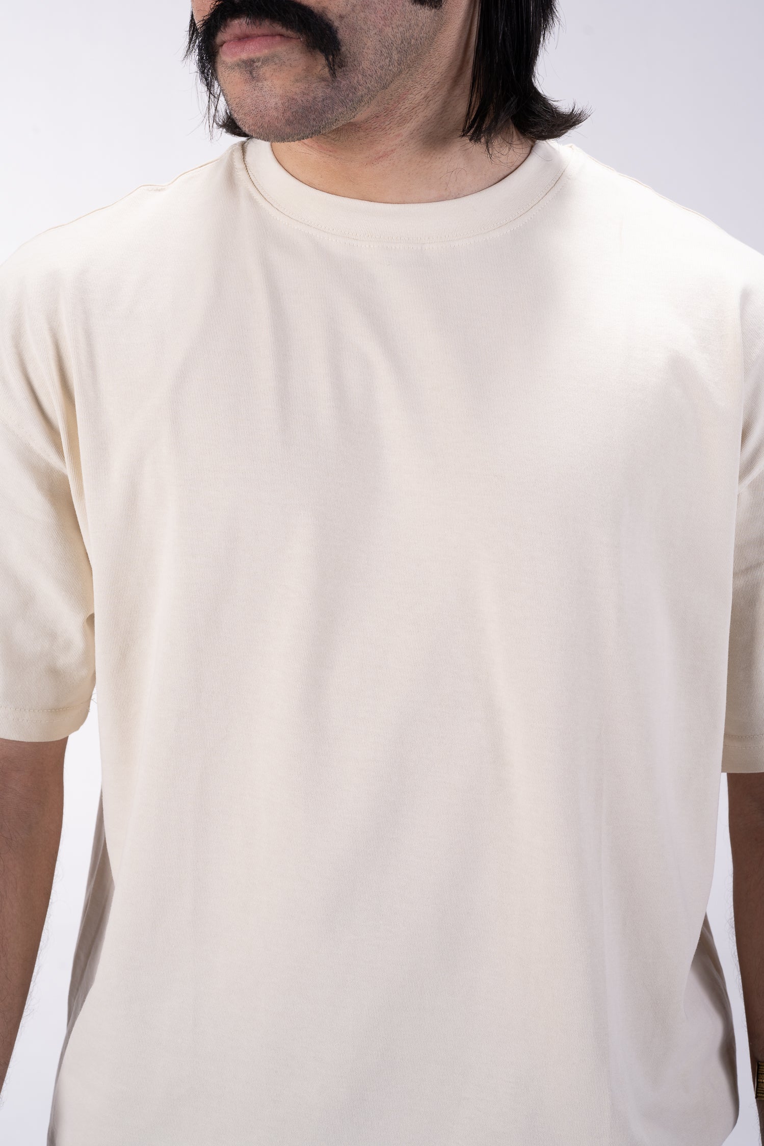 Men's Boxy T-Shirt (Beige)